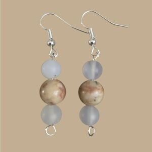 Marine Agate and Amazonite Earrings